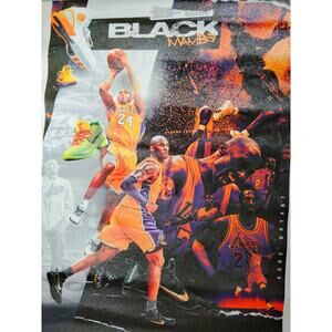 Kobe Bryant Black Mamba Poster – Basketball Canvas Print 12x18" (Unframed)